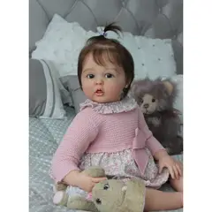 TIOZONEY - Muñeca bebe reborn vinilo de silicona juguetes para 55cm