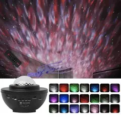 TIOZONEY - Lampara Luces Proyector Galaxia Estrellas Infantil Bluetooth