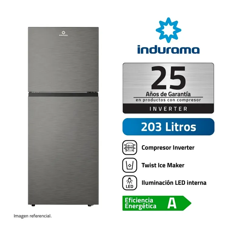 REFRIGERADORA - RI-359I TOP FREEZER 203L CROMA