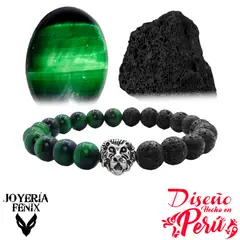 JOYERIA FENIX - Pulsera Dúo Piedra Natural León - Joyería Fénix