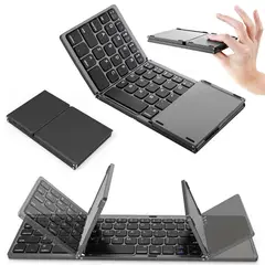 GENERICO - Mini Teclado Inalambrico Bluetooth plegable con touch pad delgado ios