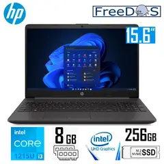HP - Laptop 250 G9 (9P7L0ATABM) Intel CoreI3-1215U 8GB RAM 256GB SSD 15,6" FREE DOS