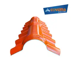 COVEMA - Cumbrera Teja Española Rojo teja 50 cm x 1.05 mts x 2.2mm
