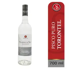 FRANCISCO DE SALES - PISCO PURO TORONTEL x 700 ml.