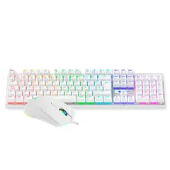 ANTRYX - Combo Gaming Teclado Mecánico + Mouse Gc-3100 Blanco