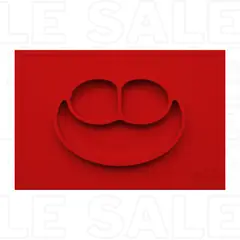 KIDS - PLATO INDIVIDUAL SILICONA ANTIDESLIZANTE PARA BEBES - ROJO