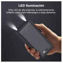 SEISA - Power Bank 20000mAh Carga Rapida de 10w con 4 Cables USB Tipo C 1hora