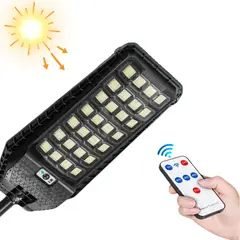 GENERICO - Reflector Farola 200w con Panel Solar Recargable + Control Remoto