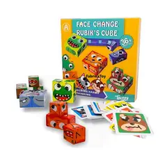 GENERICO - Juguete de madera Cambio de cara Cubo de Rubik Bloques