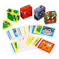 GENERICO - Juguete de madera Cambio de cara Cubo de Rubik Bloques