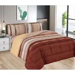 CASATEX - Edredón 2 Plazas + Juego de Sábanas 100% Algodón - 5 Piezas