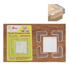 GENERICO - Protector de Esquinas 8 Pzs Transparente en L