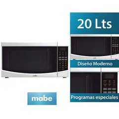 MABE - Horno Microondas 20 Lts Blanco HMM20PEB.