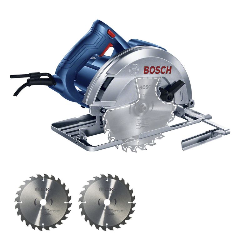 Sierra Circular Bosch. 7" 1/4(184mm) Gks 150 1500 Watts + 2 discos