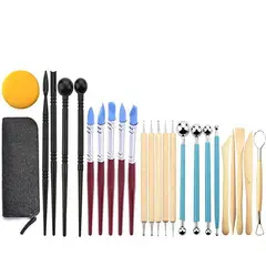 TIOZONEY - Juego de Herramientas de arcilla cerámica 25 Uds