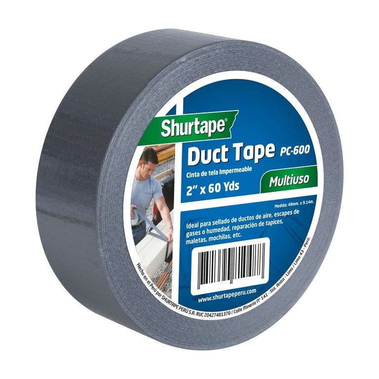 Cinta Duct Tape Plomo 2" x 60 yd