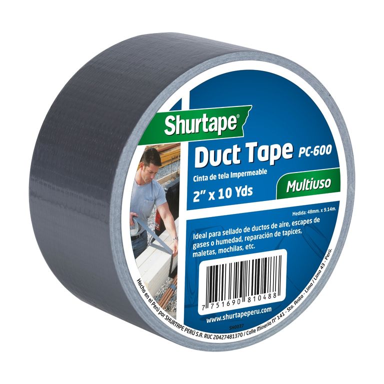 Cinta Duct Tape Plomo 2" x 10 yd