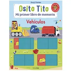 GENERICO - Libro Infantil Osito Tito Mi primer libro de memoria Vehículos