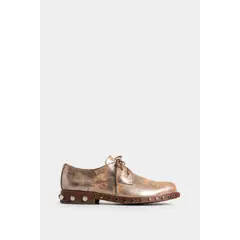 Velez - Vélez Zapato Cordón Oxford Cuero Folia Mujer Suela Plata