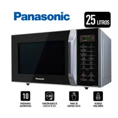 PANASONIC - HORNO MICROONDAS NN-SB34HM 25 LITROS PLATEADO
