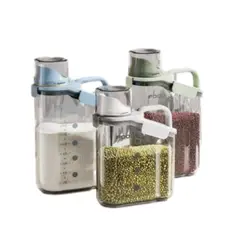 IMPORTADO MC - ORGANIZADOR DE ALIMENTOS MENESTRERO 1800 ML Y VASO MEDIDOR BLANCO