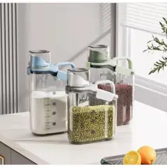 IMPORTADO MC - CONTENEDOR HERMÉTICO 1800 ML DE ALIMENTOS Y VASO MEDIDOR VERDE