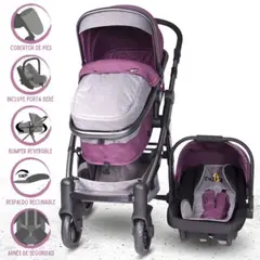 Coche Travel System para Bebé «TAINY DELUXE» Pink