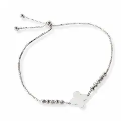 AMBAR JOYERIA - Pulsera de Plata 925 Flor VC Regulable Silver