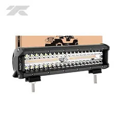 GENERICO - Luces Led Barra Dual 30cm Recto Multifunción Ámbar Blanco