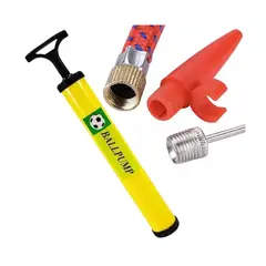 GENERICO - INFLADOR BOMBA DE MANO 28CM COLOR AMARILLO