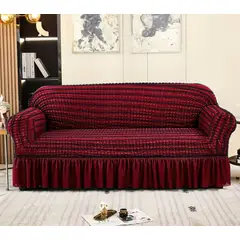 IMPORTADO MC - Funda de mueble 3-2-1 spandex burbuja bicolor GUINDA