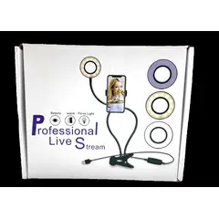 GENERICO - ANILLO DE LUZ PARA SELFIES PROFESIONAL CON SOPORTE PARA TELÉFONO