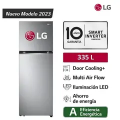LG - Refrigeradora 335 Lt Top Freezer No Frost GT33BPP Plateado
