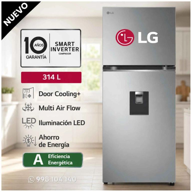 Refrigeradora GT31WPP Top Freezer Door Cooling 315 Litros Plateada_.