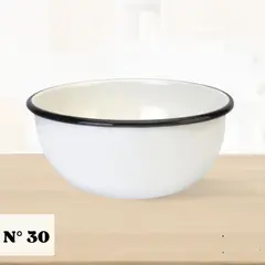 RECORD - Tazon Acero Vidrificado Esmaltado Blanco N30