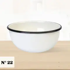 RECORD - Tazon Acero Vidrificado Esmaltado Blanco N22