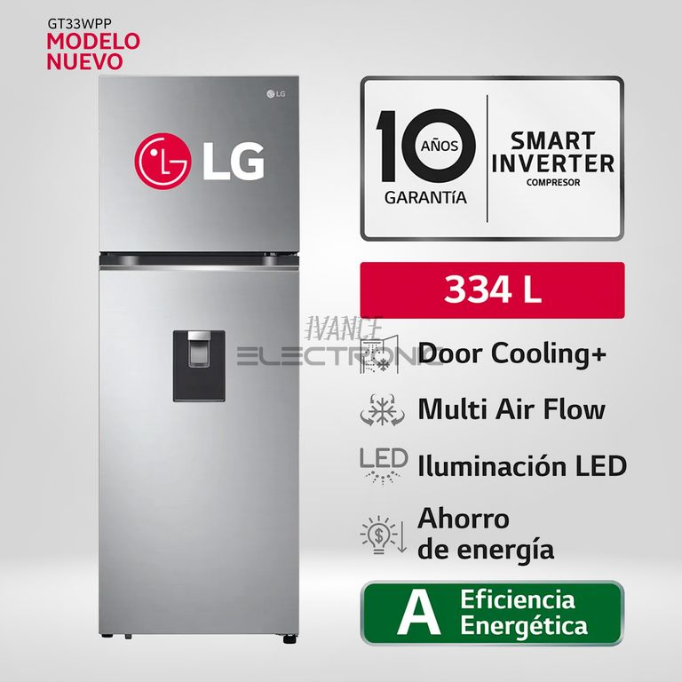 Refrigeradora GT33WPP 334L Door Cooling Top Mount Plateada