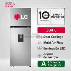 LG - Refrigeradora GT33WPP 334L Door Cooling Top Mount Plateada