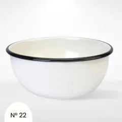 RECORD - Tazón Acero Vitrificado Blanco N°22