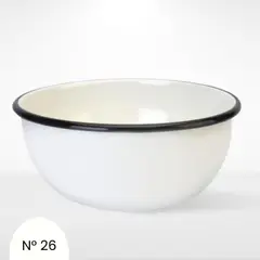 RECORD - Tazón Acero Vitrificado Blanco N°26