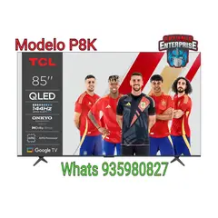 TCL - 85" QLED UHD P8K PREMIUM 4K GOOGLE Smart TV INTELIGENCIA ARTIFICIAL Televisor