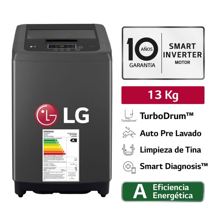 LAVADORA - WT13BPBK 13KG CARGA SUPERIOR NEGRO CLARO