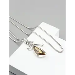 KAST PE - Collar largo Crystal con colgante ajustable para mujer