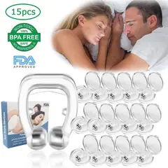 TIOZONEY - 15 Piezas Antironquidos Clip Nasal Magnético