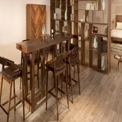 DMUEBLES - Comedor Bar 6 sillas Veliero - Nogal