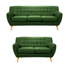 HOGAR & SPACIOS - HYS SALA 3 2 ZACK VERDE OSCURO