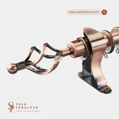 SALA FABULOSA - Barra / tubo BRONCE para cortina graduable de 1.10 a 2 mts