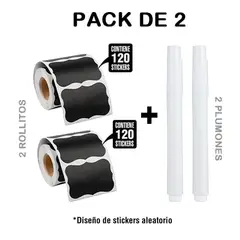 GENERICO - STICKER PARA ENVASES DE COCINA - KIT DE 2 VARIADO