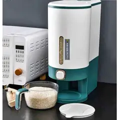 GENERICO - Dispensador de Arroz, Granos y Menestras - Capacidad 10 Kg - Verde