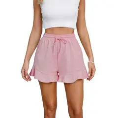 BAALATHKKO5 - Casual Short De Algodón Y Lino Para Mujer, Playa, Yoga.-